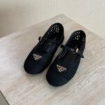 PRADA Crochet Ballerinas"Black"