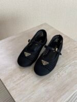 PRADA Crochet Ballerinas"Black"