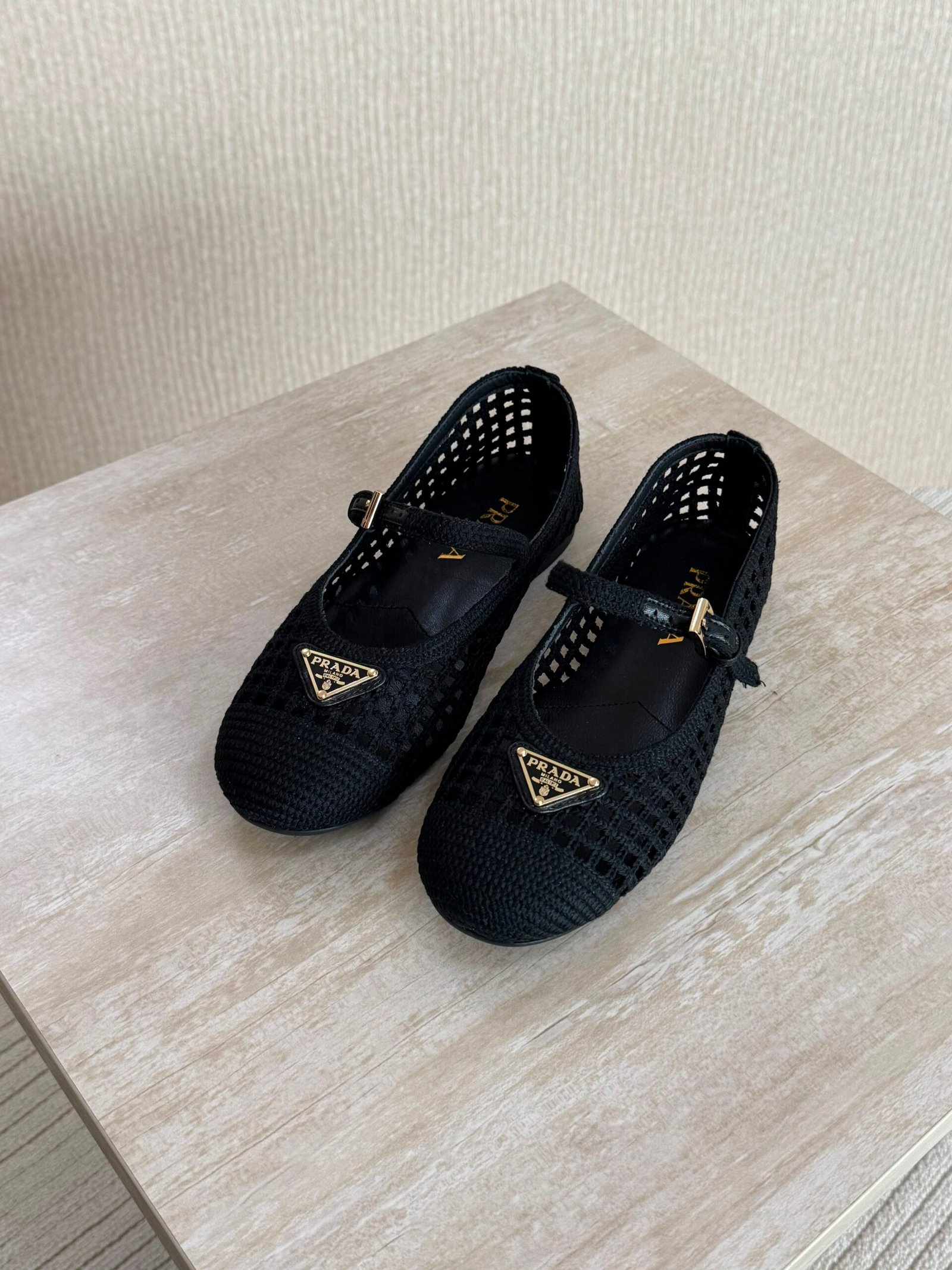 WhatsApp Image 2026-07-02 at 21.23.48 PRADA Crochet Ballerinas"Black" - Image 1