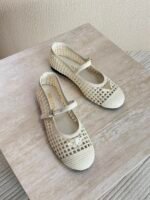 PRADA Crochet Ballerinas"White" - Image 4