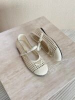 PRADA Crochet Ballerinas"White" - Image 3
