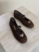 PRADA Crochet Ballerinas"Brown" - Image 4