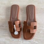 Hermés Oran Sandal "Brown Epsom Calfskin"