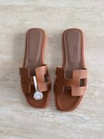 Hermés Oran Sandal "Brown Epsom Calfskin"