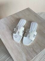 Hermés Oran Sandal "Full White" - Image 2