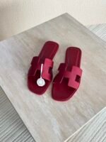 Hermés Oran Sandal "Maroon" - Image 2