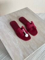 Hermés Oran Sandal "Maroon" - Image 3