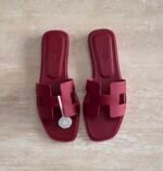 Hermés Oran Sandal "Maroon"