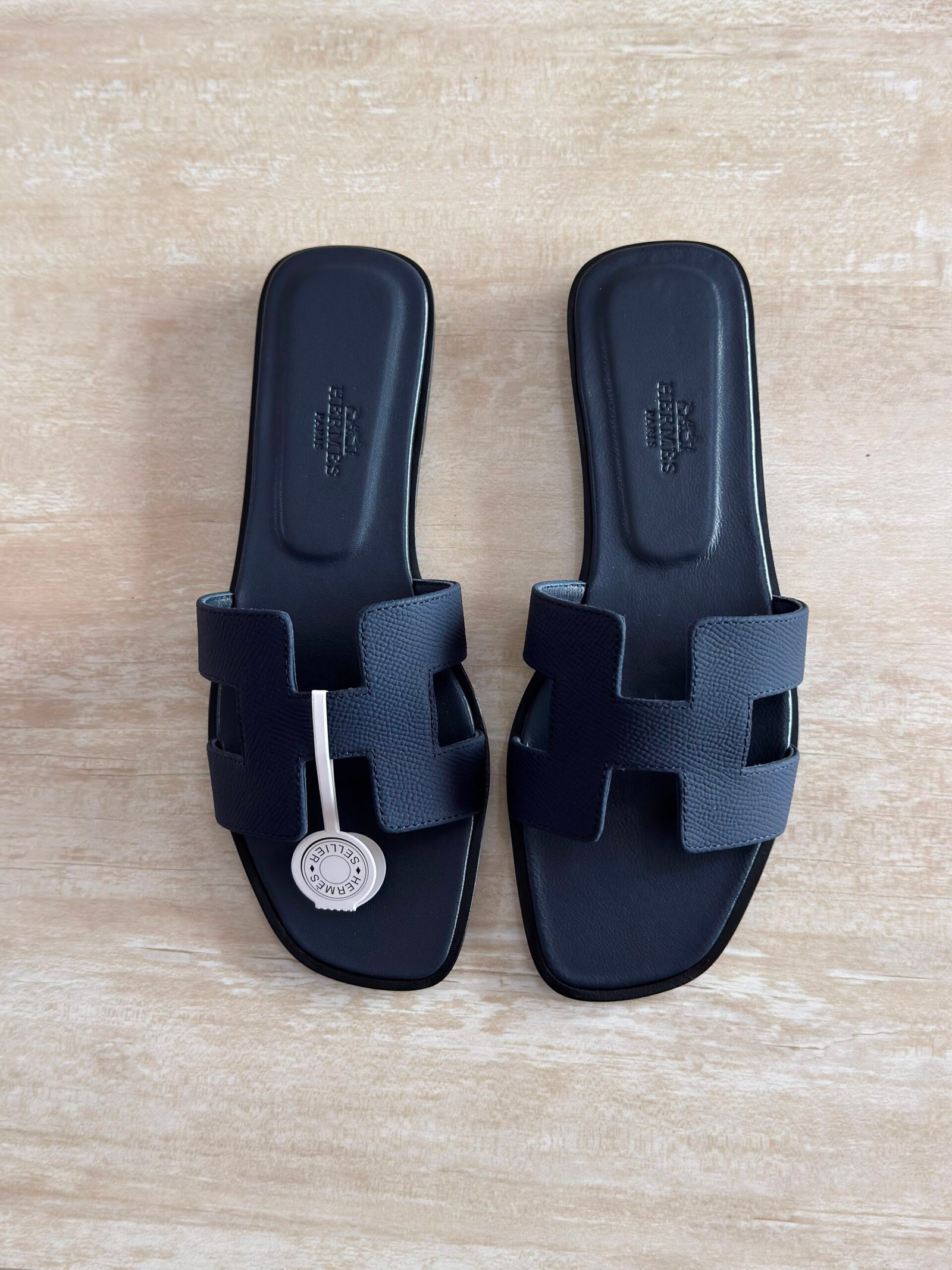 WhatsApp Image 2026-07-05 at 03.59.46 (2) Hermés Oran Sandal "Navy Blue" - Image 1