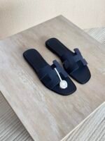 Hermés Oran Sandal "Navy Blue" - Image 3