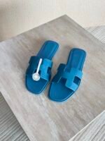 Hermés Oran Sandal "Turquoise" - Image 2