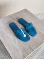 Hermés Oran Sandal "Turquoise" - Image 3