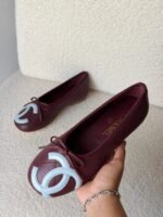 Chanel Ballet  Flats"COCO BEACH 2026 collection" burgundy - Image 3