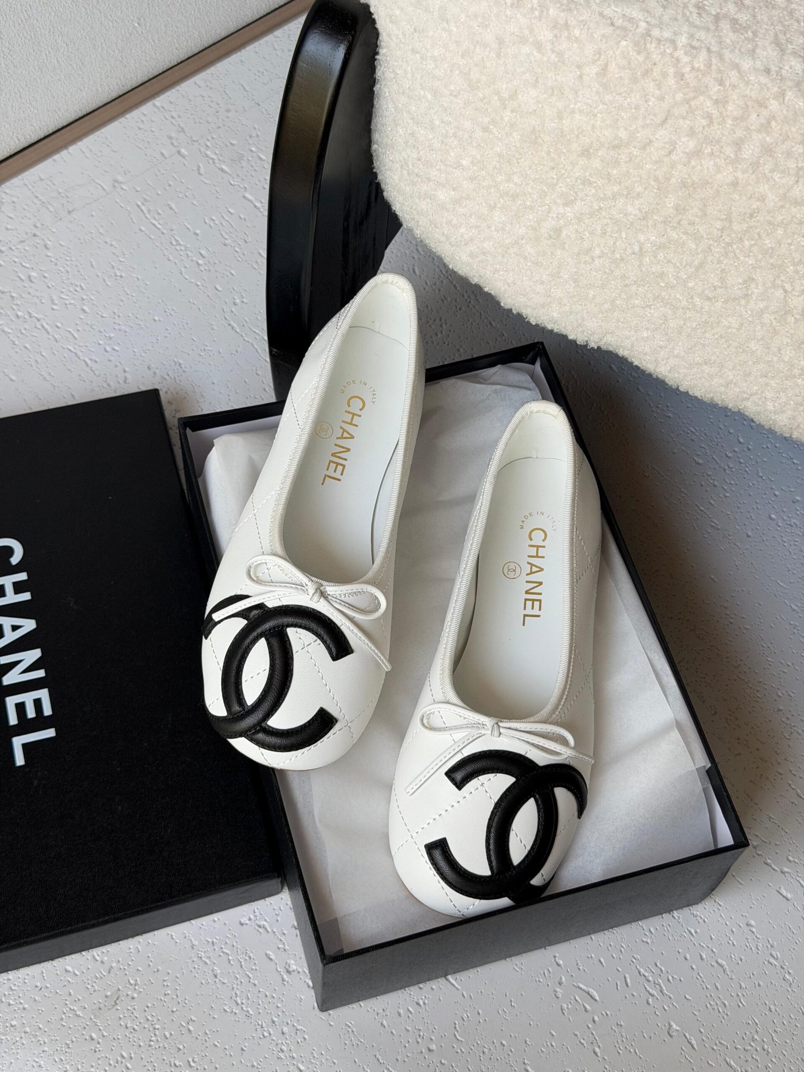 WhatsApp Image 2026-07-05 at 04.11.05 (1) Chanel Ballet Flats"COCO BEACH 2026 collection" White - Image 1