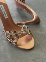 Aquazzura Tequila 75 mules "Bronze" - Image 2