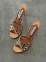 Aquazzura Tequila 75 mules "Bronze"