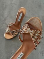 Aquazzura Tequila 75 mules "Bronze" - Image 3