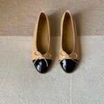 Chanel Quilted 05 "Classic two-tone ballerina style with a small bow detail"