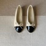 Chanel Quilted 03 "Classic two-tone ballerina style with a small bow detail"