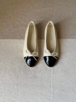 Chanel Quilted 03 "Classic two-tone ballerina style with a small bow detail"