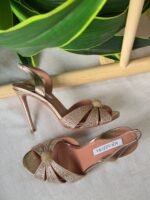 Aquazzura Itilian Flirt 75 sandal "Gold" - Image 3