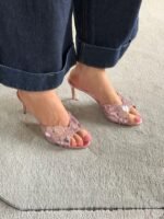 Aquazzura Ce Soir 75 Mules "Pink" - Image 2