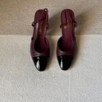 Chanel slingback Heels "Burgundy and Black combination"