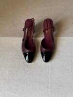 Chanel slingback Heels "Burgundy and Black combination"