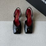 Chanel Slingback Block Heels "Black"