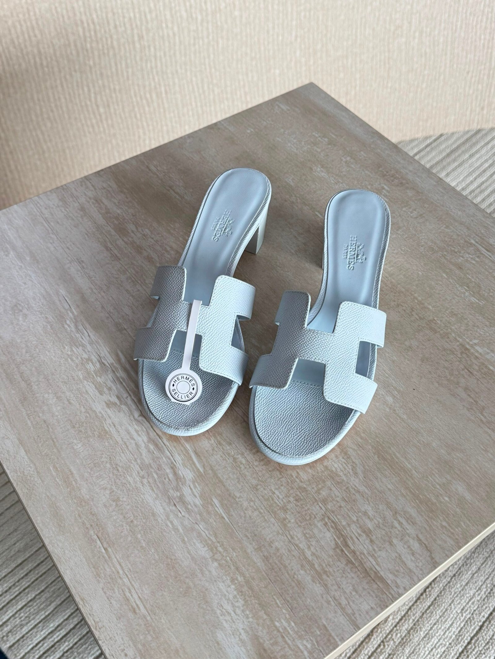 WhatsApp Image 2026-07-08 at 18.37.38 (1) Hermés Oran Heels "Pale Sky Blue" - Image 1