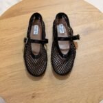 Alaïa Strass Fishnet Ballerina Flats
