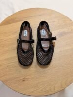 Alaïa Strass Fishnet Ballerina Flats
