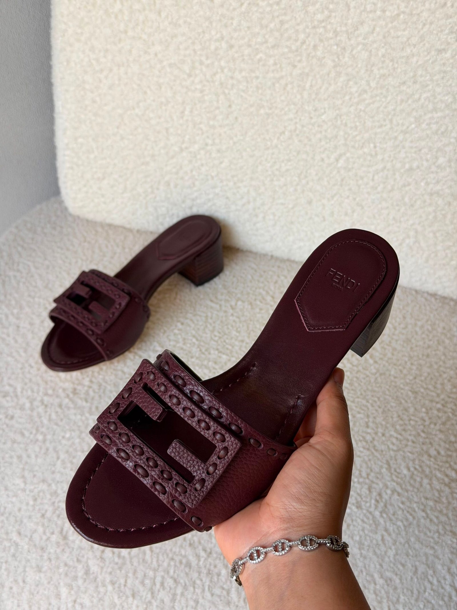 WhatsApp Image 2026-07-13 at 22.55.22 (1) Fendi Heels "Burgundy" - Image 1