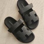 Hermès Chypre sandals "Black"