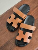 Hermès Chypre sandals "Brown"