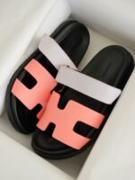 Hermès Chypre sandals "Rose Pink & White" - Image 2