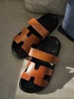 Hermès Chypre sandals "Brown" - Image 4