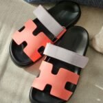 Hermès Chypre sandals "Rose Pink & White"