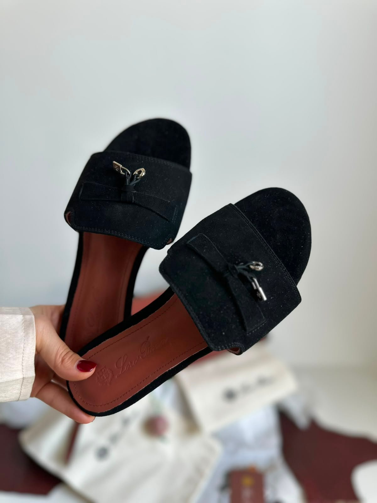 WhatsApp Image 2026-07-14 at 18.24.18 (2) Loro Piana Summer Charms Heels "Black" - Image 1