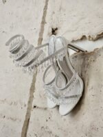 René Caovilla White Satin Chandelier sandals - Image 3