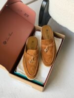 Loro Piana Summer Charms Walk Loafers "Brown Suede" - Image 2