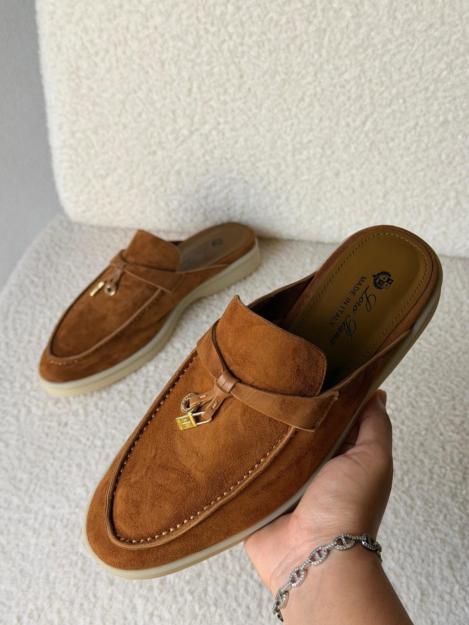 WhatsApp Image 2026-07-17 at 18.02.23 Loro Piana Summer Charms Walk Loafers "Brown Suede" - Image 1