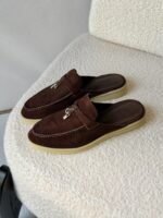 Loro Piana Summer Charms Walk Loafers "Dark Brown" - Image 3