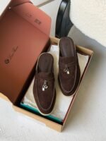 Loro Piana Summer Charms Walk Loafers "Dark Brown" - Image 2