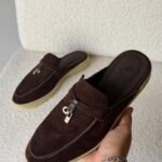Loro Piana Summer Charms Walk Loafers "Dark Brown"