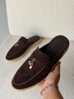 Loro Piana Summer Charms Walk Loafers "Dark Brown"