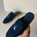 Loro Piana Summer Charms Walk Loafers "Argo Blue suede"