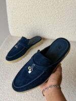 Loro Piana Summer Charms Walk Loafers "Argo Blue suede"