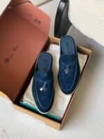 Loro Piana Summer Charms Walk Loafers "Argo Blue suede" - Image 3