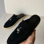 Loro Piana Summer Charms Walk Loafers "Black"
